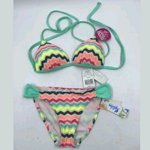 NWT 3 PC Malibu Multicolored Swim Set